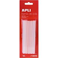 Apli 13243- Recambio Barras de Cola Termofusible Ø 7-5 mm X 10 cm 10 Barras- Transparente - 10 Uds.